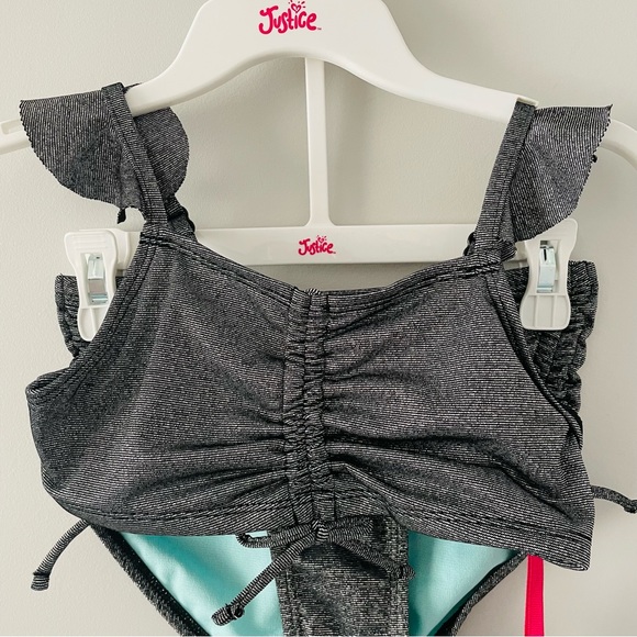 Justice Girl’s 2pc Swimsuit size7/8 - Picture 2 of 7